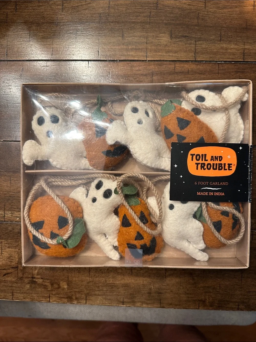 Halloween Ghost & Pumpkin Garlands - White and Orange